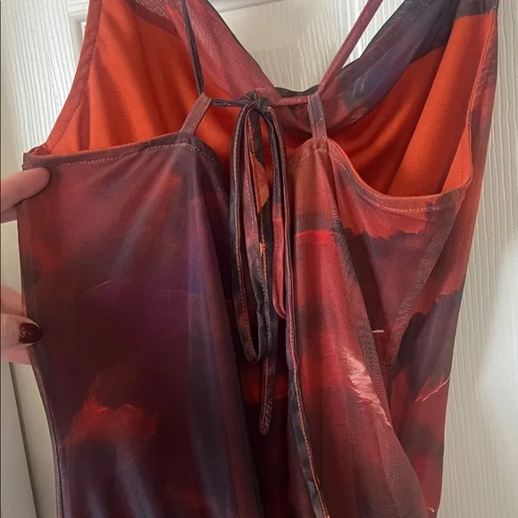 Fiery sunset mesh dress 🔥 - never worn - Picture 8 of 9